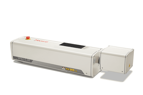 Inline laser cutting and scoring on flowpack machinery