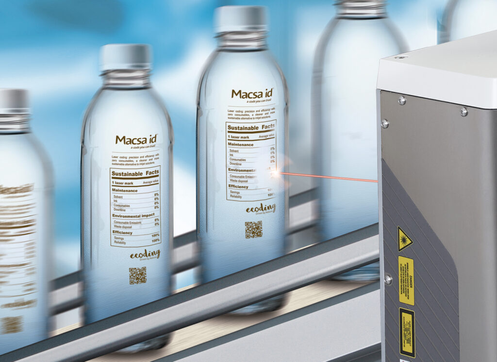 laser coding for PET bottles with ClearPix by Macsa id