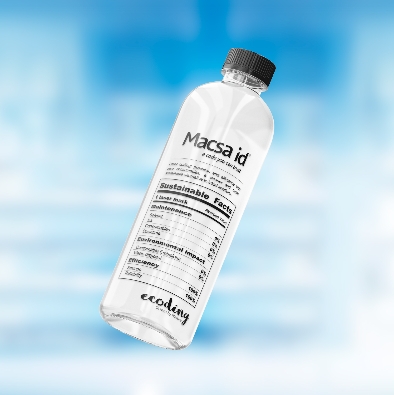 sustainable beverage packaging with ClearPix laser coding